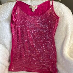 Michael Kors Hot Pink Sequins Tank